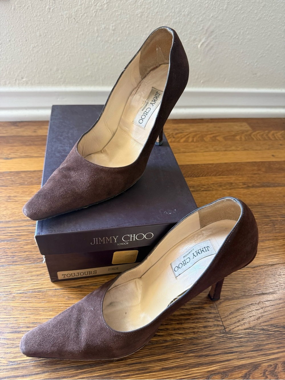 🔥STEAL DEAL! AUTHENTIC JIMMY CHOO PUMPS🔥 ☕️ Coffee Brown Suede Heels 36 1/2